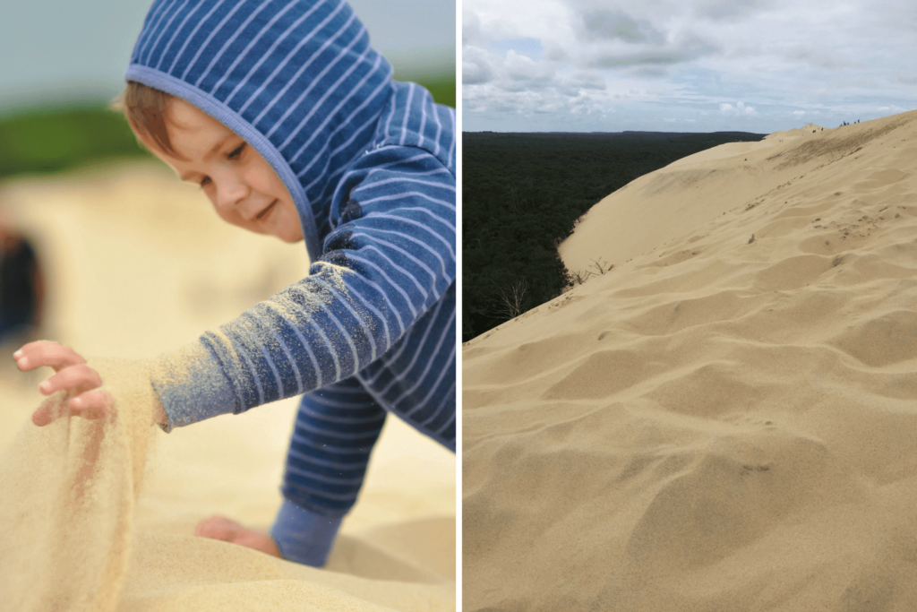 Climbing europe's largest dune. Dune du Pilat, Dune du Pyla. France