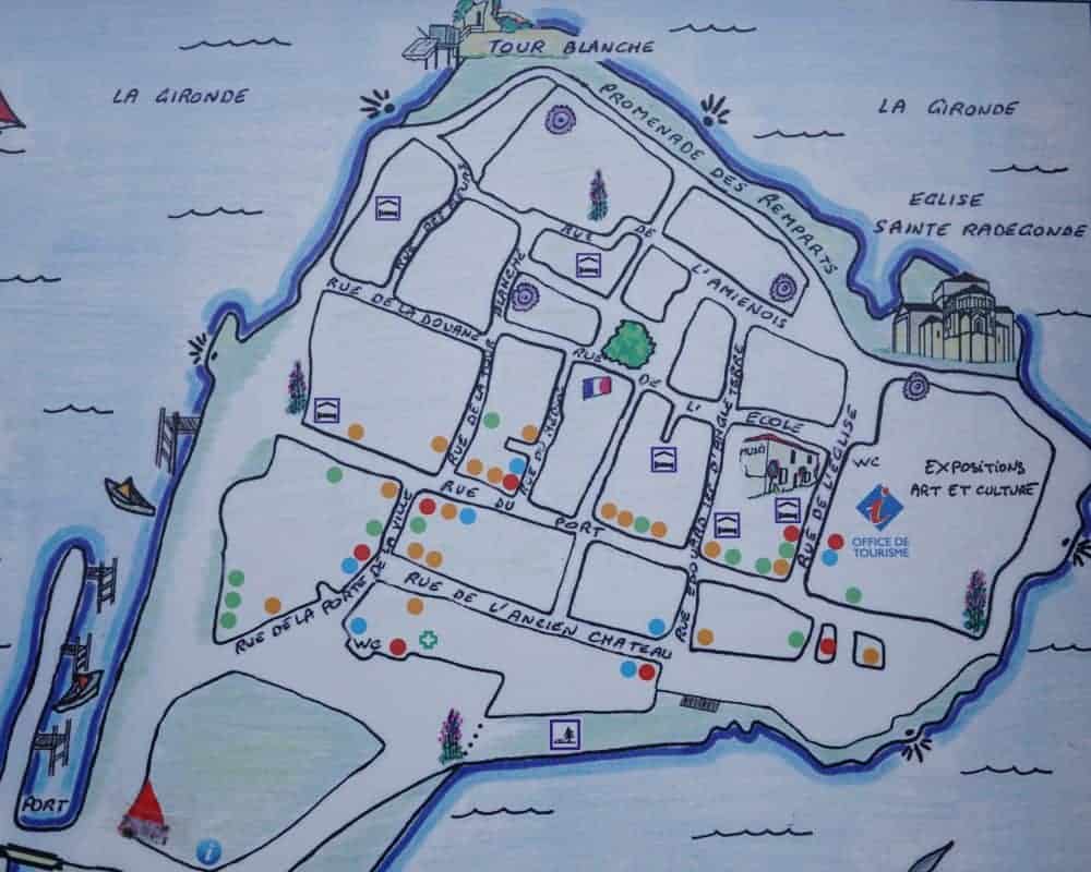 Map of Talmont village, France