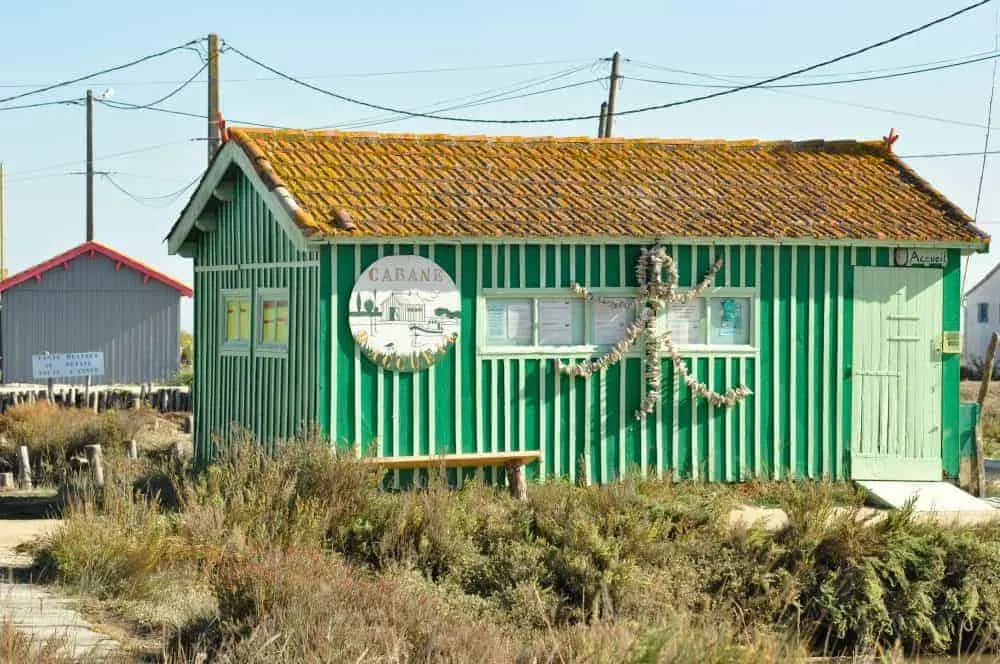 Oyster cabins on the ile d oleron, France