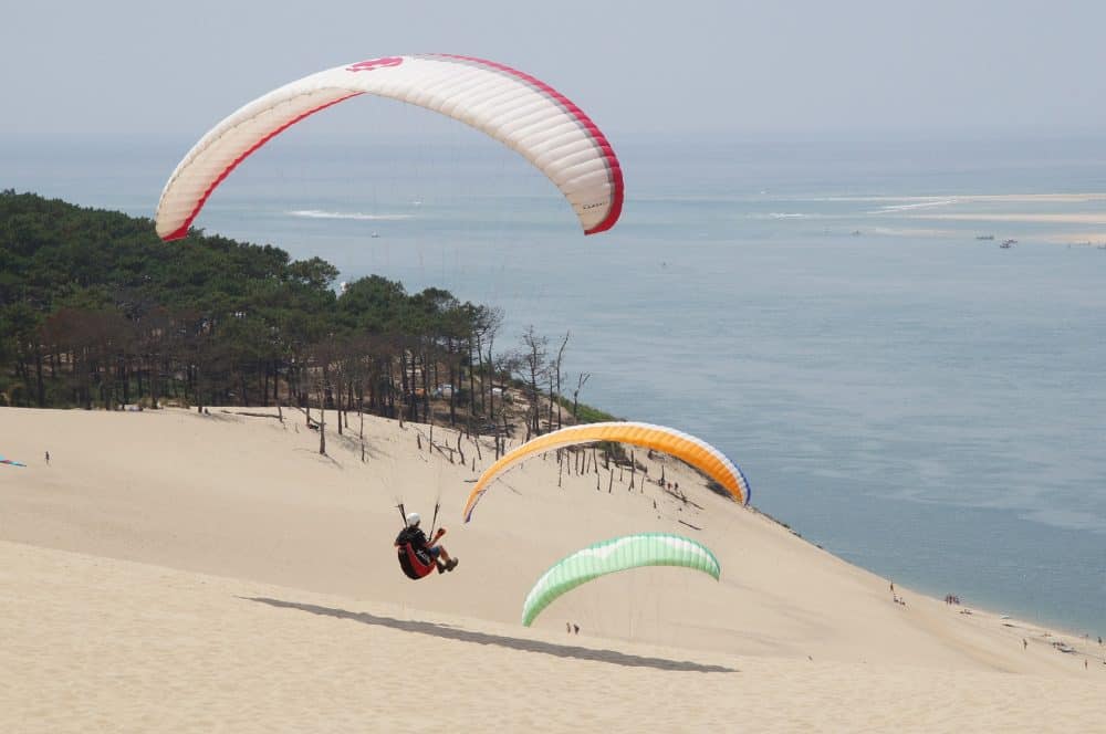 Paragliding on the Dune du Pilat/Dune du Pyla, France