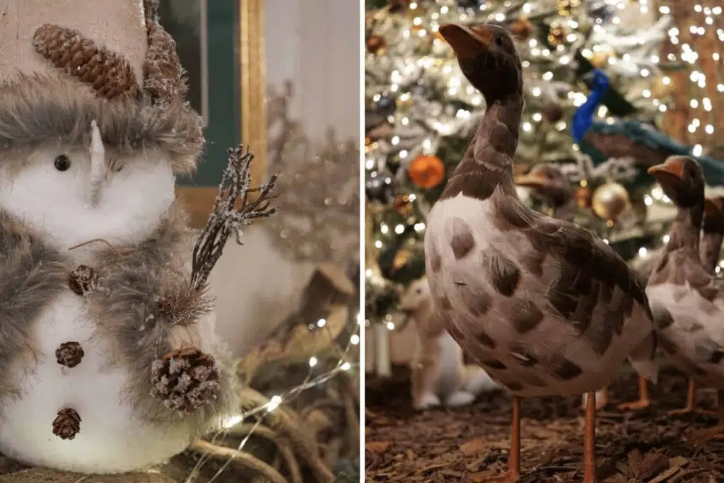 Christmas decorations at the Chateau de Crazannes, France