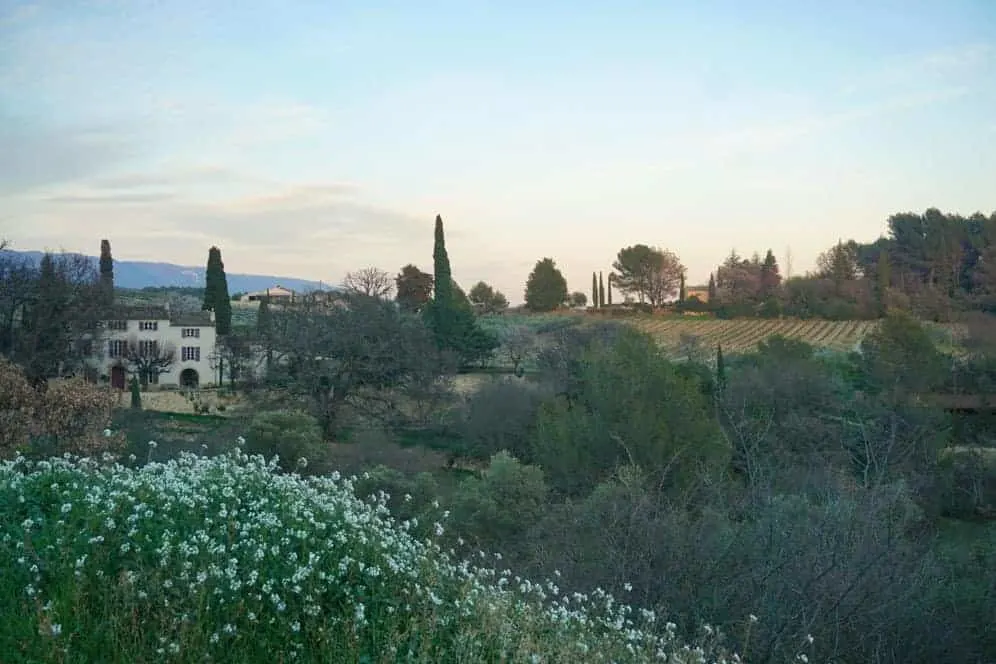 Driving up to the Chateau de Cadenet, Provence, France