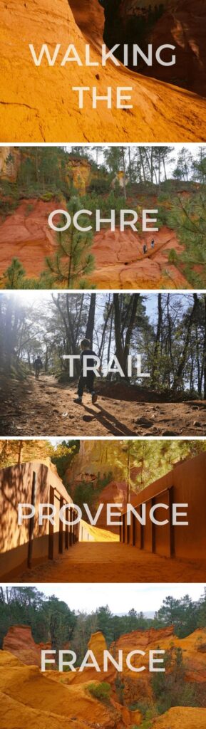 Walking the Ochre Trail in Provence, France is an amazing experience. Breathtaking scenery and a family friendly walk through an old ochre quarry in Roussillon, France. Find out how to get there, where to park, and when to go!