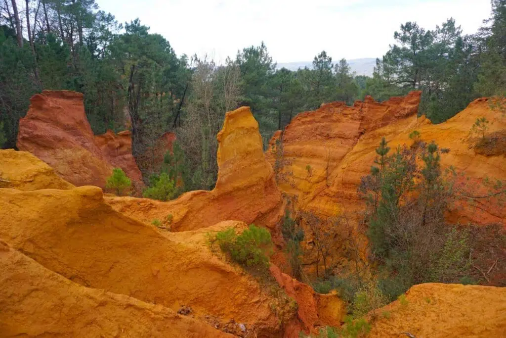 The Ochre Trail in Roussillon, Provence, France. Le Sentier des Ocres.