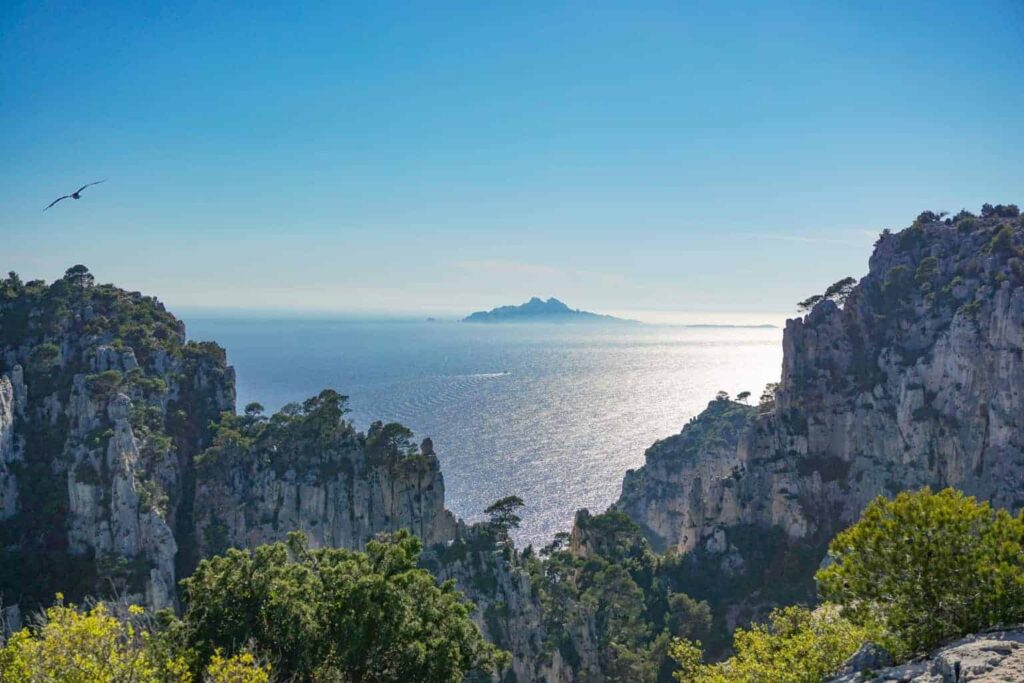 View from Calanque d'en Vau near Cassis in Provence, France