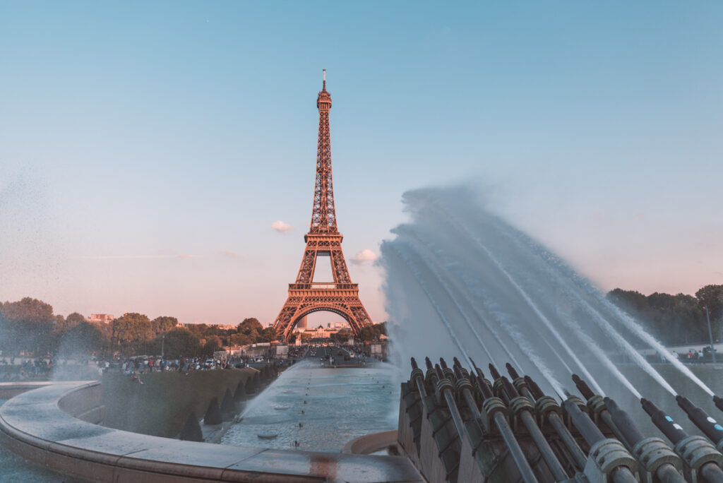 Trocadéro Gradens in Paris, France