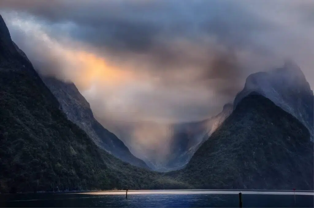 Milford Track in the Milford Sound, New Zealand. The Milford Track is one of New Zealand's Great Walks