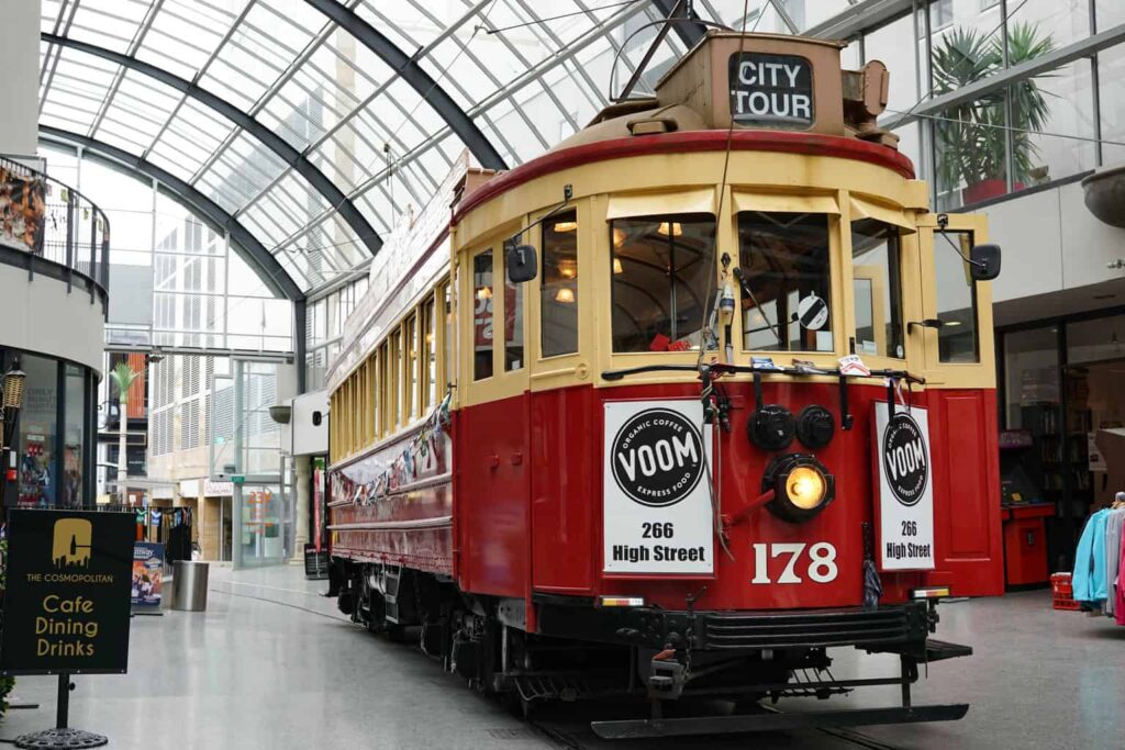 Riding the tramway is one of the things to do in Christchurch NZ