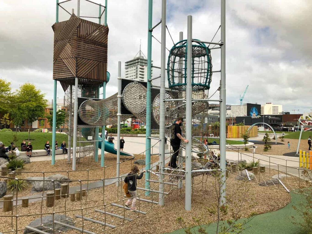 Margaret Mahy playground is one of our top things to do in Christchurch for kids.
