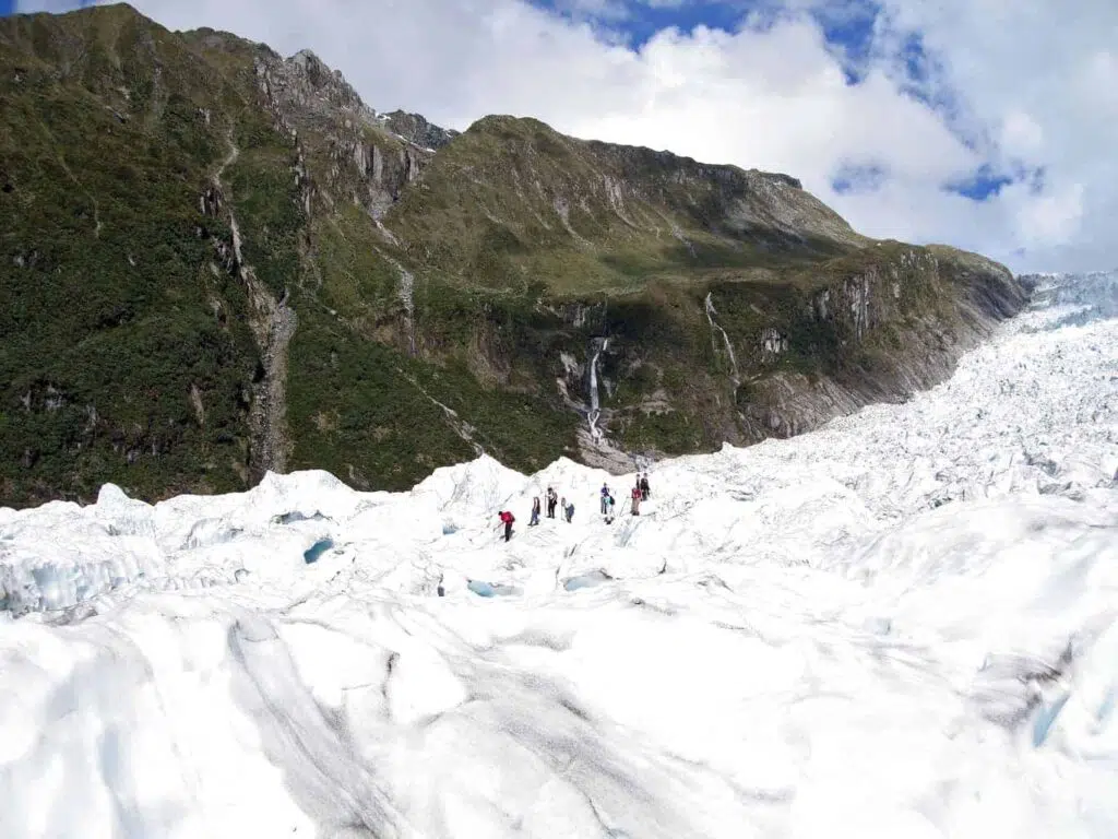 Hiking the Fox Glacier - a unique New Zealand attraction.