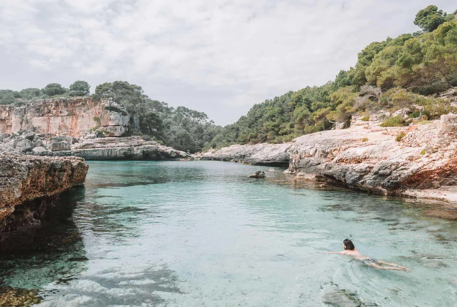 Man swimming in Mallorca