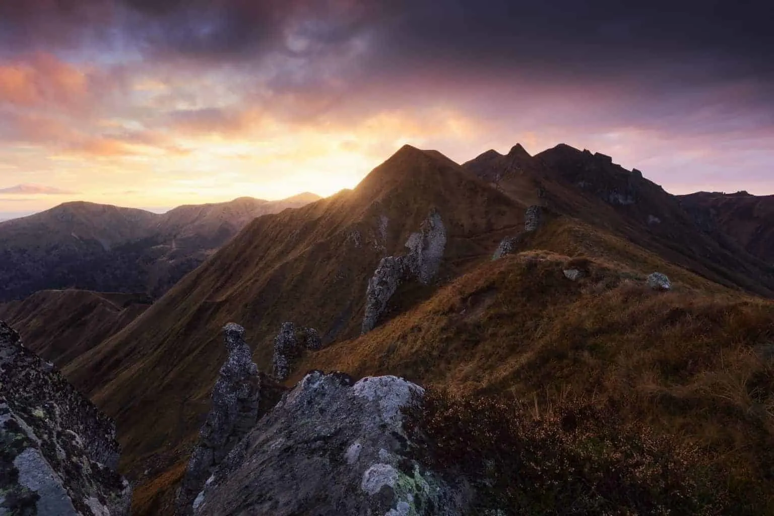 The Massif de Sancy is one of the most incredible hiking trails in Auvergne, France.