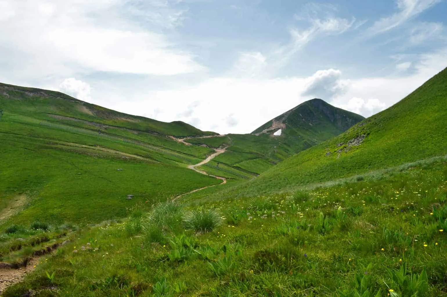 The Massif de Sancy is one of the best hiking trails in Auvergne, France.