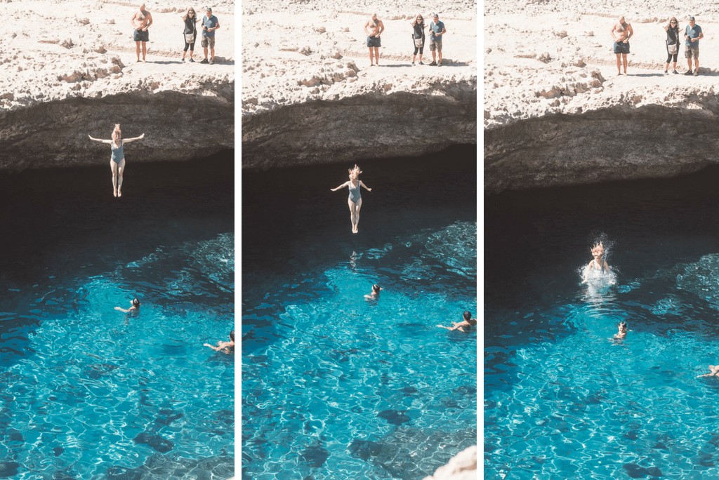 Grotta della Poesia, Roca is one of the best swimming holes in Italy