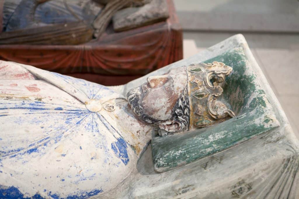 Tomb of Richard the Lionheart and Isabella of Angouleme in Fontevraud Abbey - Loire Valley, France.