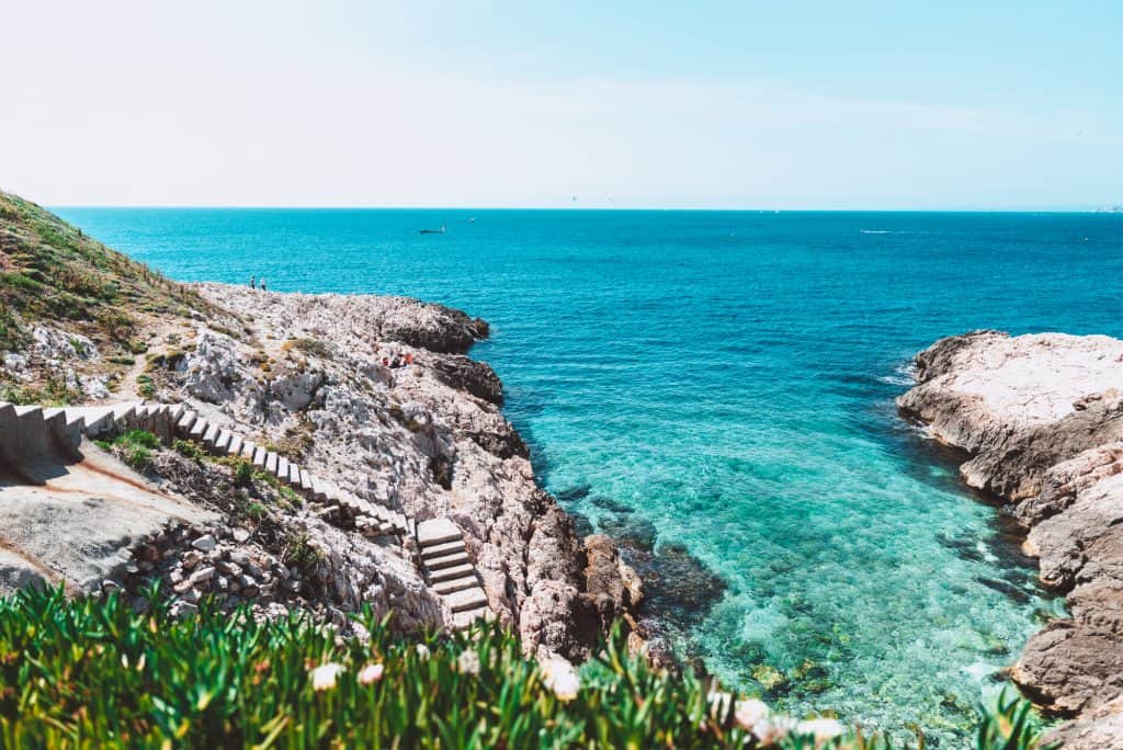 The Road to Les Goudes is interrupted by natural swimming inlets and stunning views.