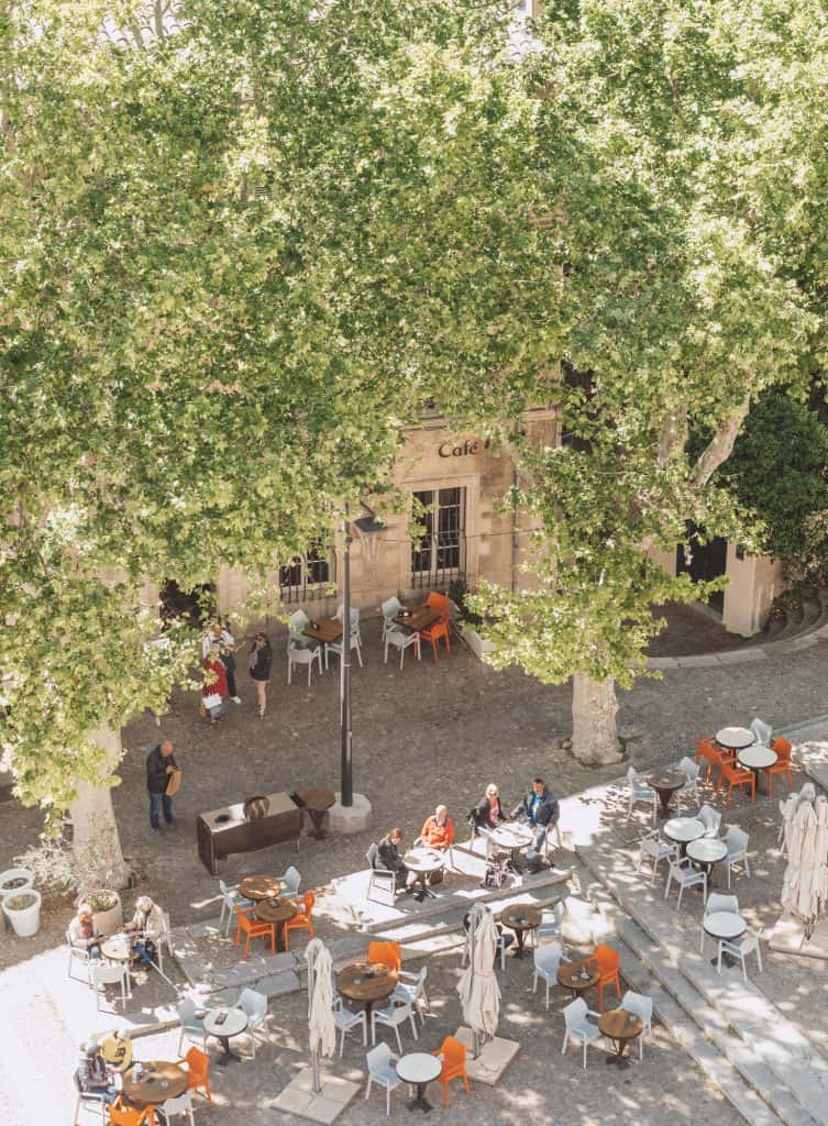 French cafe in Avignon, France