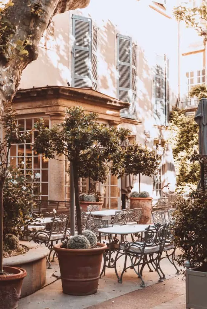 Cafe terrace in Avignon, France