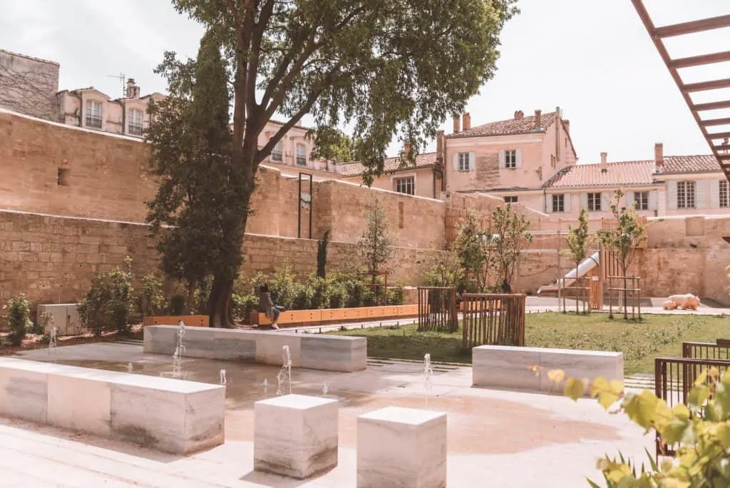 Hidden garden in Avignon, France