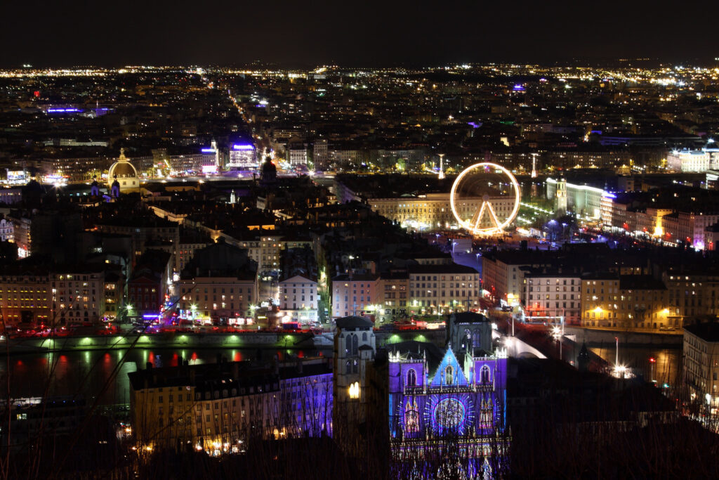 Lights festival in Lyon,France