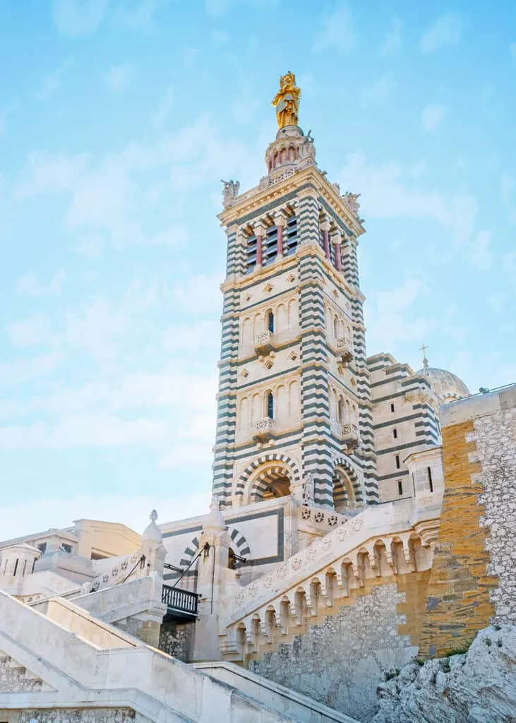 Basilica of Notre Dame de la Garde in Marseille, France.