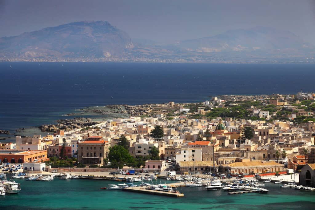 Favignana is an Island off the coast of Sicily, Italy