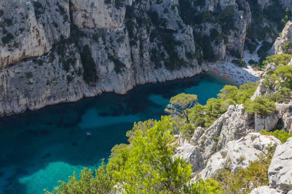 Calanque d'En Vau beach in Cassis, France