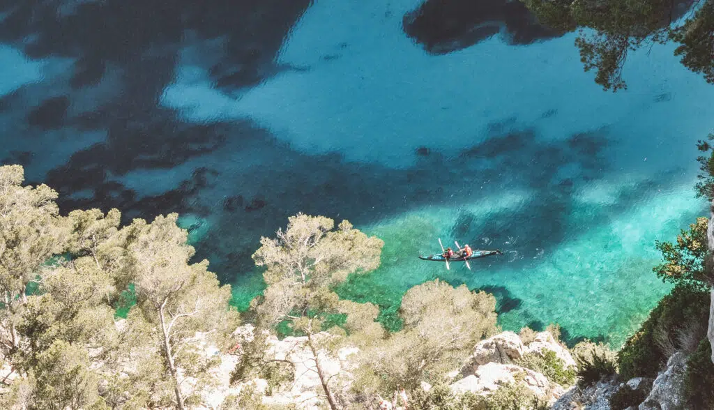 Kayaking the calanques in Cassis, France