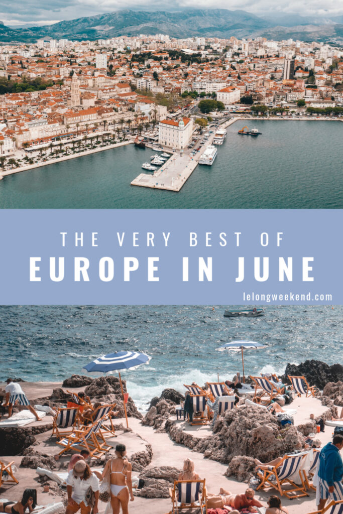 Read about the best places to visit in Europe in June. Idyllic Greek Islands, to scenic city trips, we've got all the very best June destinations covered! #europe #june #summer #vacation