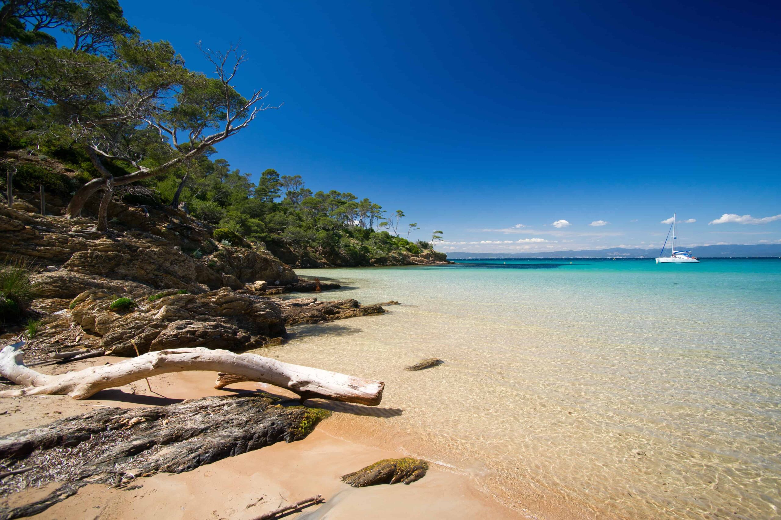 Beautiful mediterranean beach landscape, Provence, french rivier