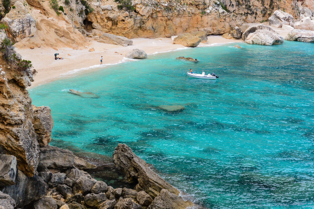 Cala Mariolu beach in Sardinia, Italy