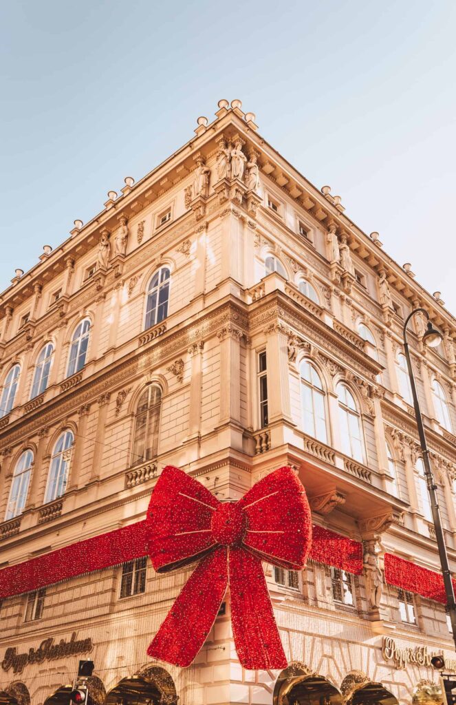 The bow building in Vienna in winter