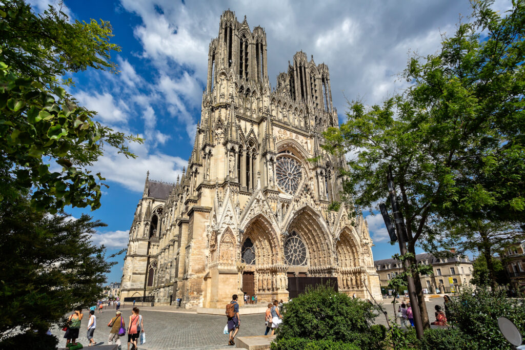 Reims Cathedral is a well known French monument
