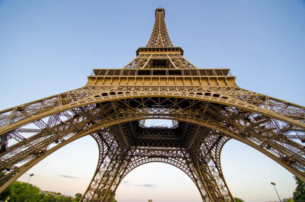 The eiffel tower is one of the most famous landmarks in France