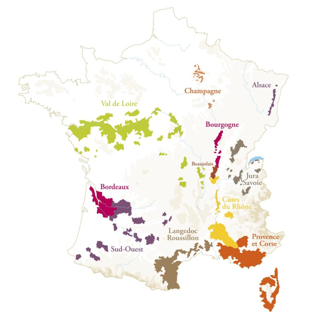 French Wine Region Map