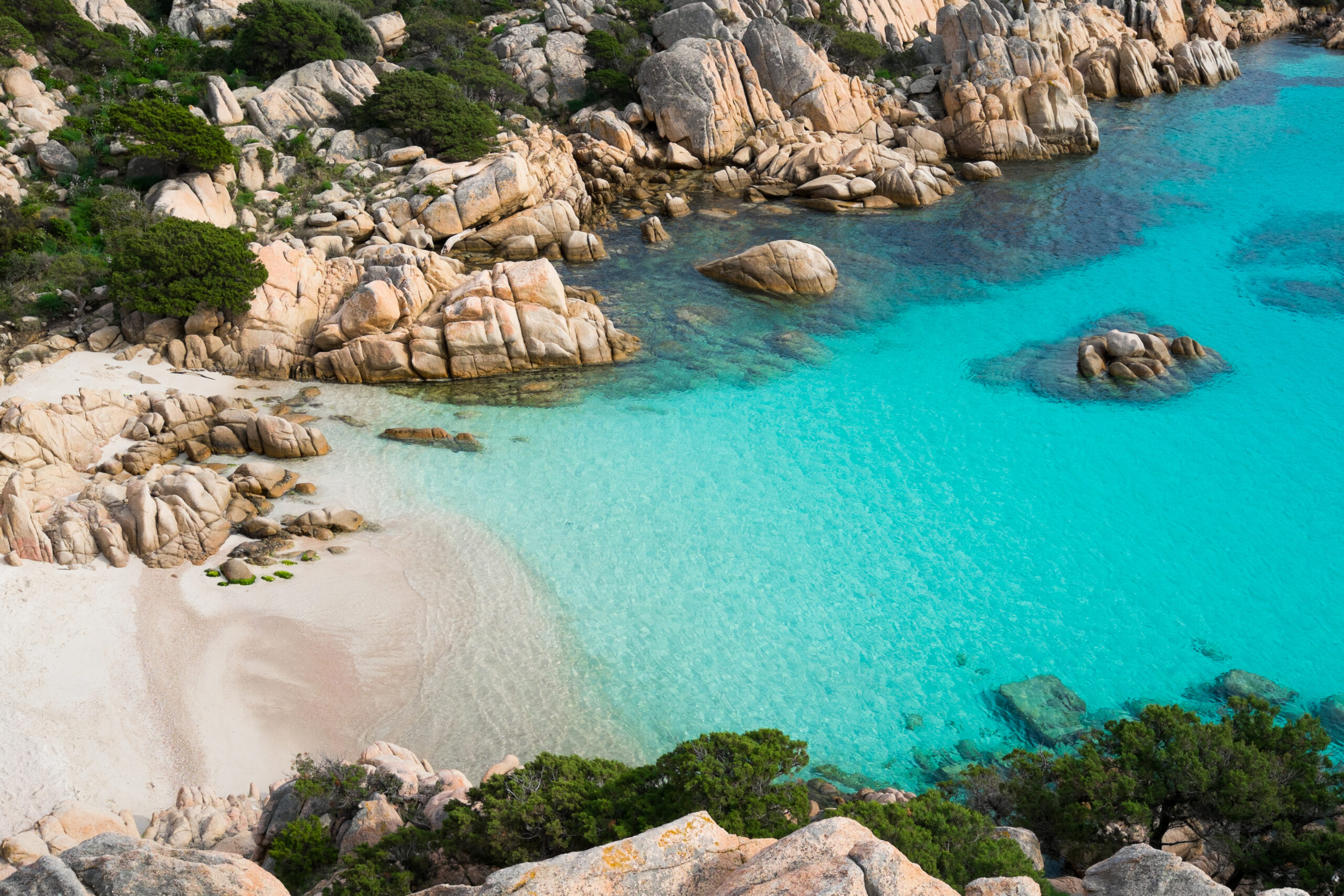 Greece Coast, Calm Blue Water, Rocks, Mediterranean Landscapes