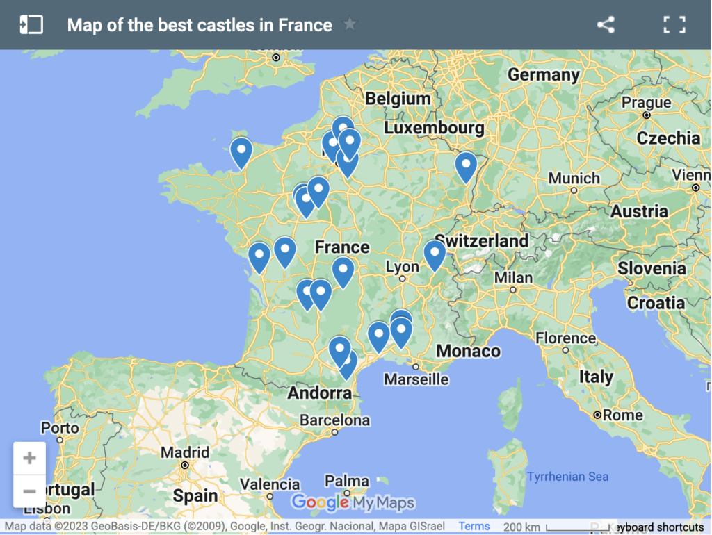 castles tour france