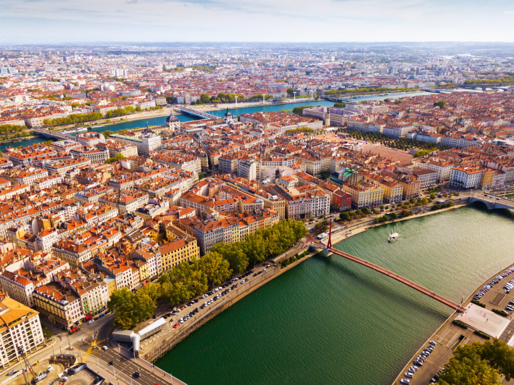 Aerial view of Lyon