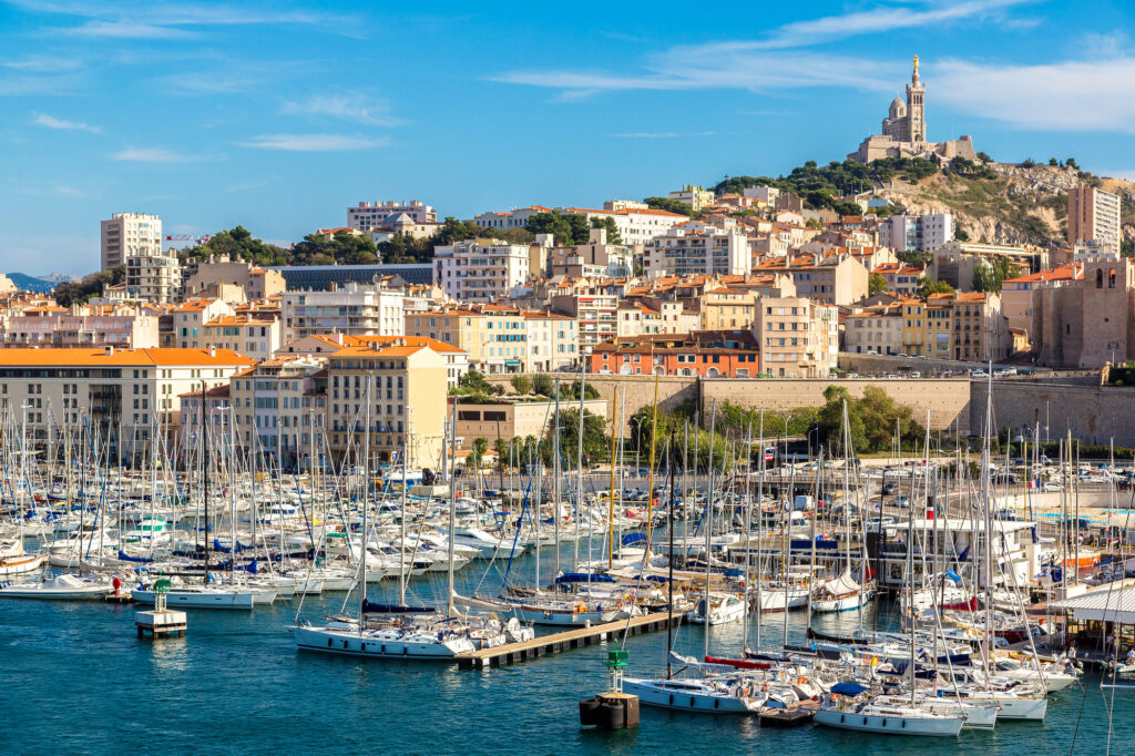 Notre Dame de la Garde & Port in Marseille